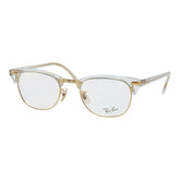 レイバン ロゴ メガネ RB5154 ゴールド クリア プラスチック メッキ レディース Ray-Ban 【中古】