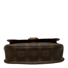 ルイ ヴィトン モノグラム サンクルーMM 斜め掛け ショルダーバッグ M51243 ブラウン PVC レザー レディース LOUIS VUITTON 【中古】