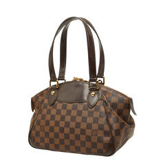 ルイ ヴィトン ダミエ ヴェローナPM ハンドバッグ N41117 ブラウン PVC レザー レディース LOUIS VUITTON 【中古】
