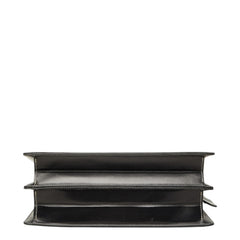 ディオール ロゴフラップ ステッチ ハンドバッグ ブラック レザー レディース Dior 【中古】
