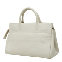 サンローラン カバ リヴゴーシュ ハンドバッグ ショルダーバッグ 2way 400413 ライトグレー レザー レディース SAINT LAURENT 中古
