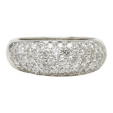 Pt900 プラチナ ダイヤモンド ダイヤ1.50ct パヴェダイヤ リング 指輪 レディース 15号 【中古】