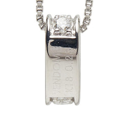 ヴァンドーム青山 K18WG ホワイトゴールド ダイヤモンド ダイヤ0.23ct ダイヤモンド サークル ネックレス ペンダント ネックレス レディース Vendome Aoyama 【中古】