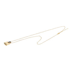 エルメス アイリーン チェーン ペンダント ネックレス ブラック ゴールド メッキ レディース HERMES 【中古】
