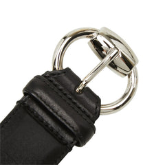 グッチ ベルト サイズ80・32 162942 ブラック シルバー レザー メンズ GUCCI 【中古】