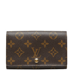 ルイ ヴィトン モノグラム ポルトモネ ビエ トレゾール 長財布 M61730 ブラウン PVC レザー レディース LOUIS VUITTON 【中古】