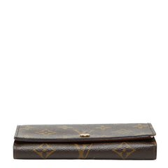 ルイ ヴィトン モノグラム ポルトモネ ビエ トレゾール 長財布 M61730 ブラウン PVC レザー レディース LOUIS VUITTON 【中古】
