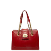 シャネル ココマーク ボーイシャネル32 チェーン トートバッグ ショルダーバッグ レッド ゴールド カーフ レディース CHANEL 中古