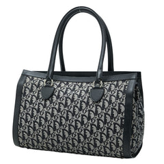 ディオール トロッター トートバッグ ハンドバッグ ブラック グレー キャンバス レザー レディース Dior 【中古】