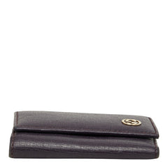 グッチ インターロッキングG キーケース 309706 パープル レザー レディース GUCCI 【中古】