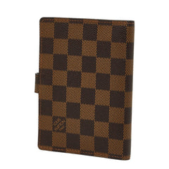 ルイ ヴィトン ダミエ アジェンダPM 手帳カバー R20700 ブラウン PVC レザー レディース LOUIS VUITTON 【中古】