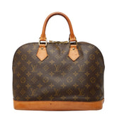 ルイ ヴィトン モノグラム アルマ ハンドバッグ M51130 ブラウン PVC レザー レディース LOUIS VUITTON 中古