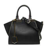 フェンディ プチ トロワジュール ハンドバッグ 2WAY ショルダーバッグ 8BH333-5C3 ブラック レザー レディース FENDI 中古