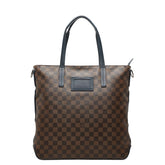 ルイ ヴィトン ダミエ ヘラルド トートバッグ N41255 ブラウン ネイビー PVC レザー レディース LOUIS VUITTON 中古