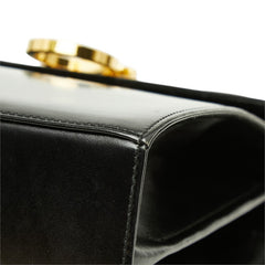サルヴァトーレフェラガモ ガンチーニ ハンドバッグ ショルダーバッグ 2WAY BX-212193 ブラック レザー レディース Salvatore Ferragamo 【中古】