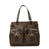 ルイ ヴィトン ダミエ ユゼス トートバッグ ショルダーバッグ N51128 ブラウン PVC レザー レディース LOUIS VUITTON 中古