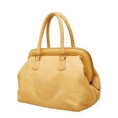 フェンディ セレリア ドクターズバッグ トートバッグ ハンドバッグ ベージュ レザー レディース FENDI 中古