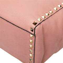 ヴァレンチノ ロックスタッズ ハンドバッグ ショルダーバッグ 2WAY ピンク レザー レディース Valentino 中古