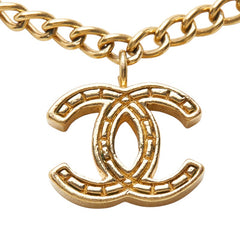 シャネル ココマーク チェーン ペンダント ネックレス P03 ゴールド メッキ レディース CHANEL 中古