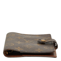 ルイ ヴィトン モノグラム アジェンダPM 手帳カバー R20005 ブラウン PVC レザー レディース LOUIS VUITTON 【中古】