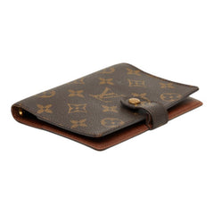 ルイ ヴィトン モノグラム アジェンダPM 手帳カバー R20005 ブラウン PVC レザー レディース LOUIS VUITTON 【中古】