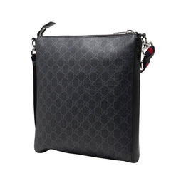 グッチ クーリエ GGスプリーム ショルダーバッグ メッセンジャーバッグ 4741137 グレー PVC レザー メンズ GUCCI 中古
