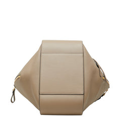 ロエベ ハンモック スモール ハンバーグ ショルダーバッグ 2WAY ベージュ レザー レディース LOEWE 中古