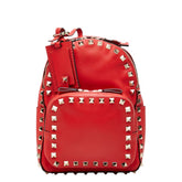 ヴァレンチノ ロックスタッズ リュック・デイパック レッド レザー レディース Valentino 中古