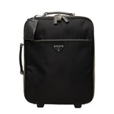 プラダ テスート キャリーバッグ スーツケース トラベルバッグ ブラック ナイロン レザー ユニセックス PRADA 中古