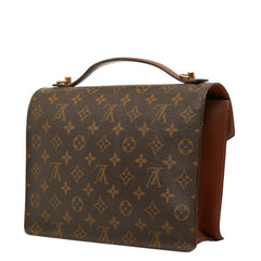ルイ ヴィトン モノグラム モンソー ハンドバッグ ショルダーバッグ 2WAY M51185 ブラウン PVC レザー レディース LOUIS VUITTON 中古