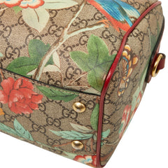 グッチ GGスプリーム ティアン ハンドバッグ ショルダーバッグ 2WAY 409529 ベージュ レッド PVC レザー レディース GUCCI 【中古】