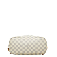 ルイ ヴィトン ダミエ アズール ネヴァーフルPM トートバッグ ハンドバッグ N51110 ホワイト PVC レザー レディース LOUIS VUITTON 中古