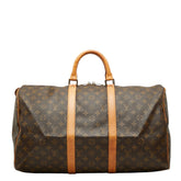 ルイ ヴィトン モノグラム キーポル50 ボストンバッグ トラベルバッグ M41426 ブラウン PVC レザー レディース LOUIS VUITTON 【中古】