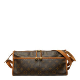 ルイ ヴィトン モノグラム ポパンクール ロン 斜め掛け ショルダーバッグ M40008 ブラウン PVC レザー レディース LOUIS VUITTON 中古