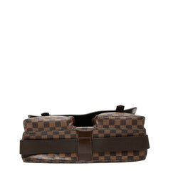 ルイ ヴィトン ダミエ ブロードウェイ 斜め掛け ショルダーバッグ N42270 ブラウン PVC レザー メンズ LOUIS VUITTON 中古