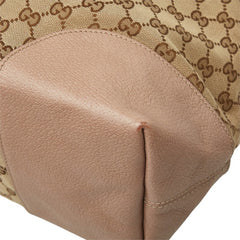 グッチ GGキャンバス ハンドバッグ ショルダーバッグ 2WAY ベージュ ピンク キャンバス レザー レディース GUCCI 【中古】