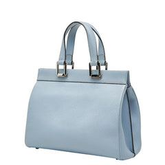 グッチ ズゥミ スモール ハンドバッグ ショルダーバッグ 2WAY 569712 ブルー系 レザー レディース GUCCI 【中古】