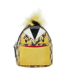 フェンディ バッグバグズ モンスター チャーム キーホルダー 7AR457 6DL イエロー マルチカラー パイソン レディース FENDI 【中古】