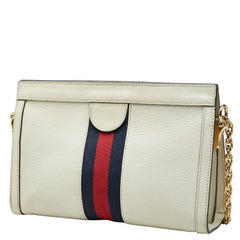 グッチ オフィディア シェリーライン GGロゴ チェーン ショルダーバッグ 503877 アイボリー レザー レディース GUCCI 【中古】