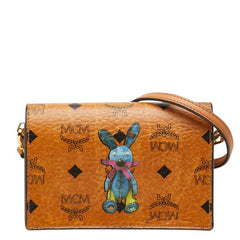 エム シー エム ラビット ヴィセトス 斜め掛け ショルダーバッグ ブラウン レザー レディース MCM 中古