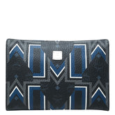 エム シー エム ロゴ クラッチバッグ セカンドバッグ ブラック グレー ブルー レザー レディース MCM 中古