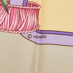 エルメス カレ90 REGINA 女王陛下 花 スカーフ 大判スカーフ マルチカラー レディース HERMES 中古