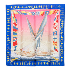 エルメス カレ90 EN COURSE ヨット スカーフ マルチカラー シルク レディース HERMES 中古