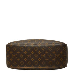 ルイ ヴィトン モノグラム ドーヴィル ハンドバッグ M47270 ブラウン PVC レザー レディース LOUIS VUITTON 中古
