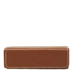 エルメス リップケース 印鑑ケース ガムケース ブラウン レザー レディース HERMES 中古