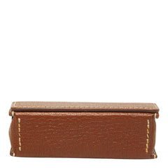 エルメス リップケース 印鑑ケース ガムケース ブラウン レザー レディース HERMES 中古