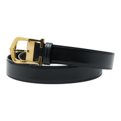 カルティエ C アロンジェ リバーシブル ベルト ブラック ブラウン レザー メンズ CARTIER 【中古】