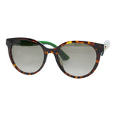 グッチ シェリーライン インターロッキングG サングラス GG0702SKN ブラウン グリーン レッド プラスチック レディース GUCCI 中古