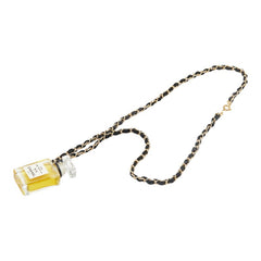 シャネル オードゥ パルファム N°5 パフュームボトル チェーン ペンダント ネックレス ゴールド ブラック プラスチック レディース CHANEL 【中古】
