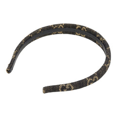 グッチ GGロゴ カチューシャ ヘアアクセサリー 652835 ブラック デニム レディース GUCCI 【中古】